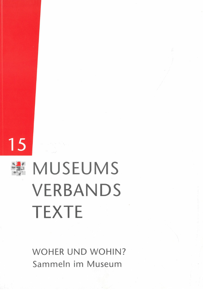 Cover Museumsverbandstexte Ausgabe 15